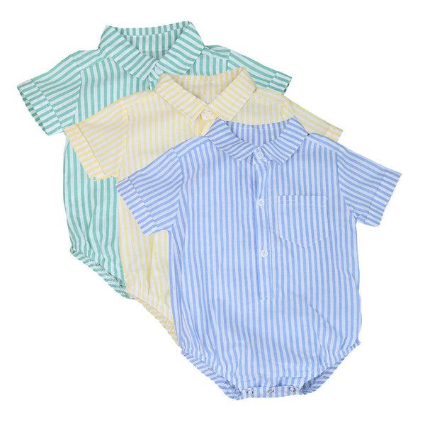 0-24M Newborn baby boy romper summer Toddler Kids Baby Boy Girl Stripe Romper Jumpsuit Kids baby Clothes