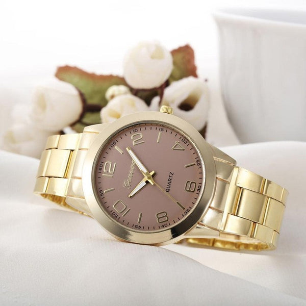 10 Colors Fashion Women Stainless Steel Watches Analog Quartz Watch Luxury Elegant Ladies Dress Watch Relogio Feminino &02
