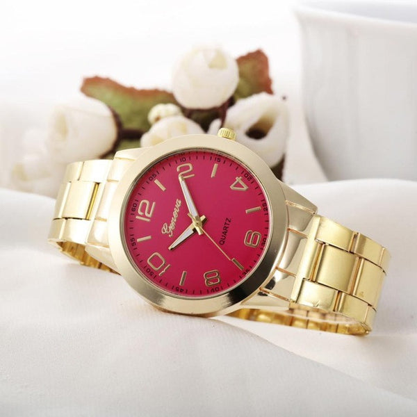 10 Colors Fashion Women Stainless Steel Watches Analog Quartz Watch Luxury Elegant Ladies Dress Watch Relogio Feminino &02