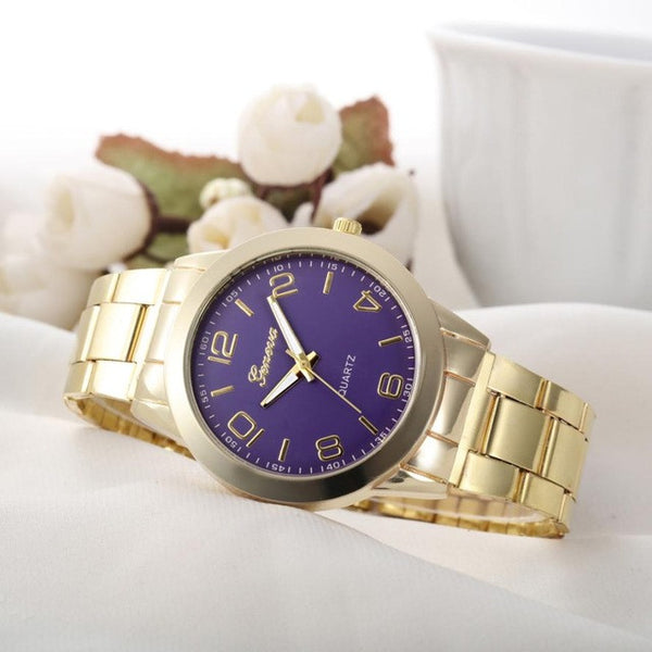 10 Colors Fashion Women Stainless Steel Watches Analog Quartz Watch Luxury Elegant Ladies Dress Watch Relogio Feminino &02