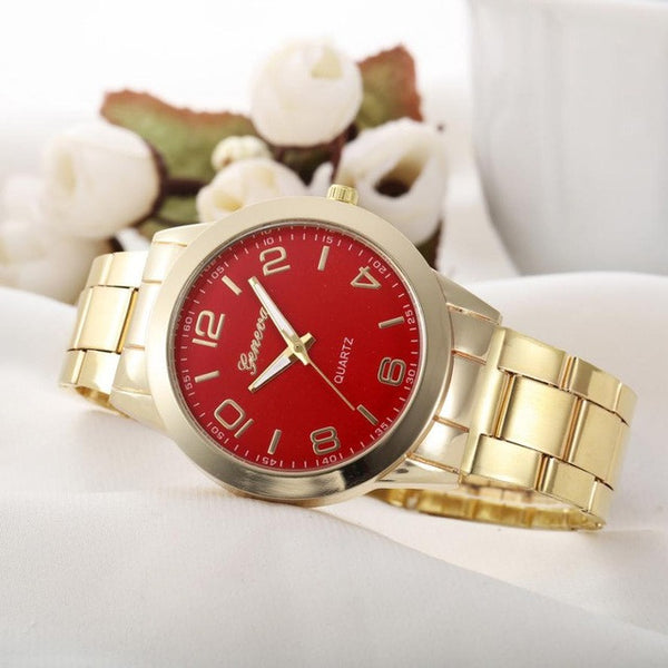 10 Colors Fashion Women Stainless Steel Watches Analog Quartz Watch Luxury Elegant Ladies Dress Watch Relogio Feminino &02