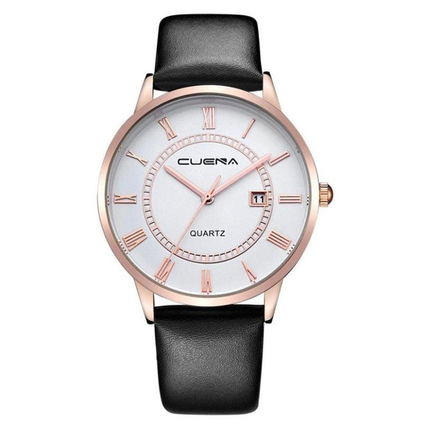 CUENA Men's Quartz Relogio relogio masculino 2017 Faux Leather Men Clock Business Round Case Clock Watch Relojes Hombre #XJ11
