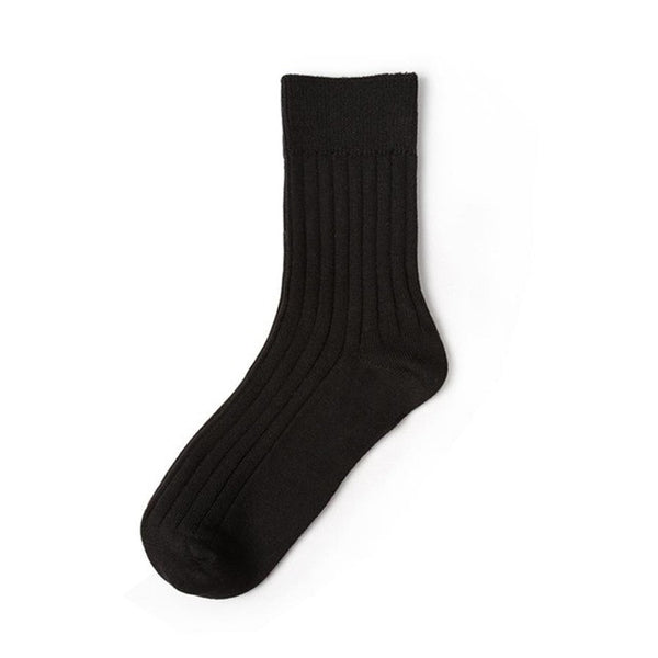 1 Pair Cotton Breathable Socks Women Men Business Solid Black Beige Gray Brown Casual Free Size Socks calcetines