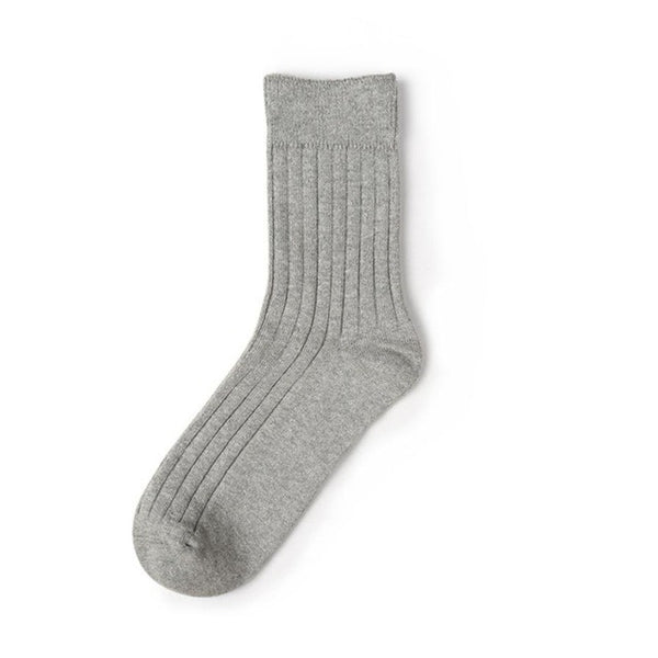 1 Pair Cotton Breathable Socks Women Men Business Solid Black Beige Gray Brown Casual Free Size Socks calcetines