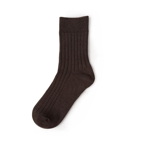 1 Pair Cotton Breathable Socks Women Men Business Solid Black Beige Gray Brown Casual Free Size Socks calcetines
