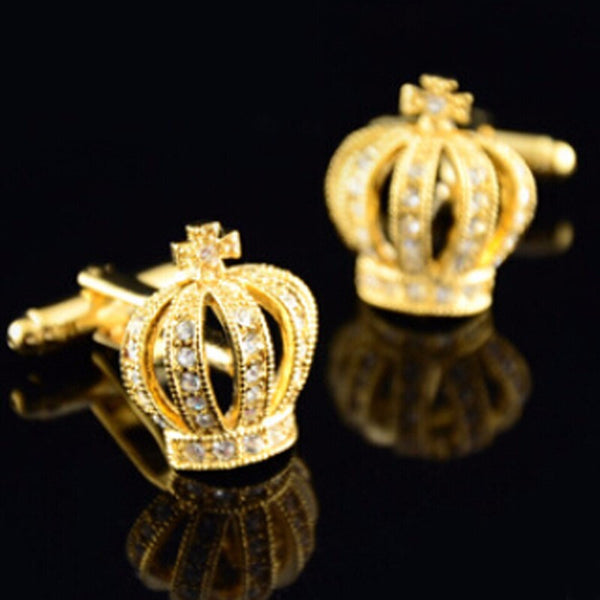 1 Pair  Stainless Steel Vintage Men's Wedding Gift Imperial Crown Cufflinks French crown Cufflinks #45