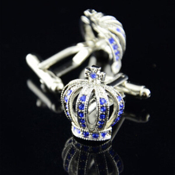 1 Pair  Stainless Steel Vintage Men's Wedding Gift Imperial Crown Cufflinks French crown Cufflinks #45